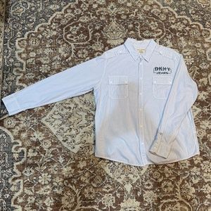 XXL DKNY Long Sleeve Button Up Plaid